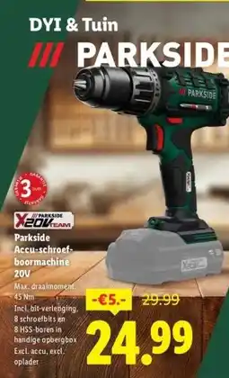 Lidl Parkside Accu-schroef-boormachine 20V aanbieding