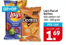 Hoogvliet Lay's Flat of Doritos aanbieding