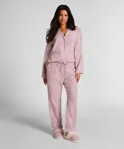Hunkemoller Hunkemöller Pyjamabroek Flannel Paars aanbieding