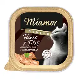Zooplus Voordeelpakket 32x100g Miamor Fijn & Filet Senior Zuivere Gevogelte & Hert Natvoer voor katten aanbieding