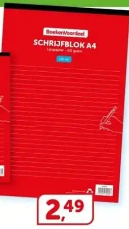 Boekenvoordeel Schrijfblok A4 aanbieding