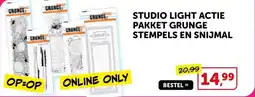 Boekenvoordeel Studio Light Actie Pakket Grunge Stempels En Snijmal aanbieding