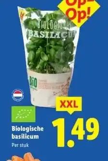 Lidl Biologische basilicum aanbieding
