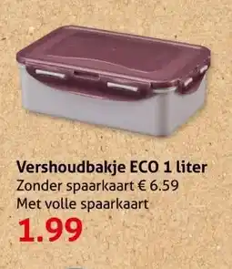 Hoogvliet Vershoudbakje ECO 1 liter aanbieding