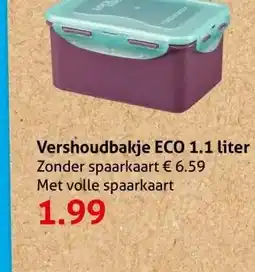 Hoogvliet Vershoudbakje ECO 1.1 liter aanbieding