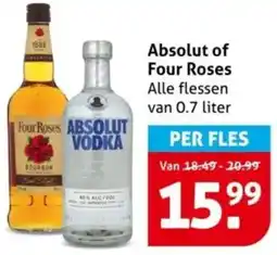 Hoogvliet Absolut of Four Roses aanbieding