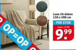Hoogvliet Luxe rib deken aanbieding