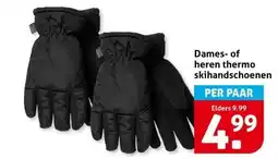 Hoogvliet Dames- of heren thermo skihandschoenen aanbieding