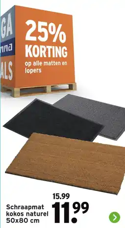 GAMMA Schraapmat kokos naturel aanbieding