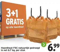 GAMMA Haardhout FSC natuurlijk gedroogd in net aanbieding