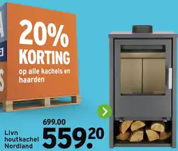 GAMMA Livn houtkachel Nordland aanbieding