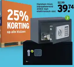 GAMMA Handson kluis inbraakwerend 20ED met elektronisch slot aanbieding