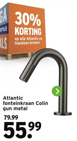 GAMMA Atlantic fonteinkraan Colin gun metal aanbieding