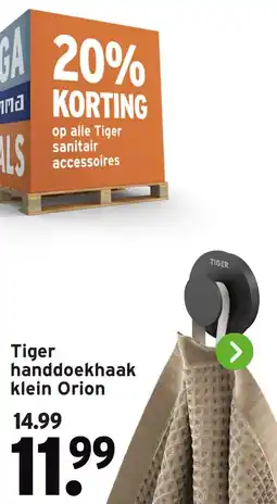 GAMMA Tiger handdoekhaak klein Orion aanbieding