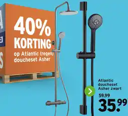 GAMMA Atlantic doucheset Asher zwart aanbieding