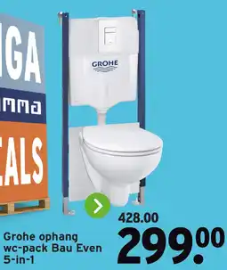 GAMMA Grohe ophang wc-pack Bau Even 5-in-1 aanbieding