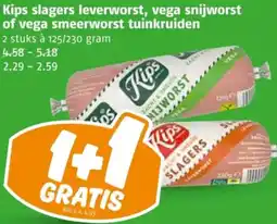 Poiesz Kips slagers leverworst, vega snijworst of vega smeerworst tuinkruiden aanbieding