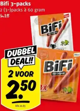 Poiesz Bifi 3-packs aanbieding