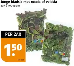Poiesz Jonge bladsla met rucola of veldsla aanbieding