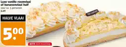 Poiesz Luxe vanille roomvlaai of bananenvlaai half aanbieding
