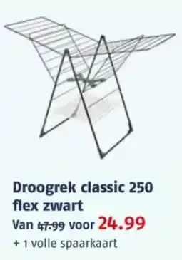 Poiesz Droogrek classic 250 flex zwart aanbieding
