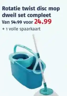 Poiesz Rotatie twist disc mop dweil set compleet aanbieding