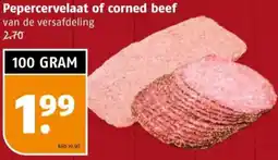 Poiesz Pepercervelaat of corned beef aanbieding