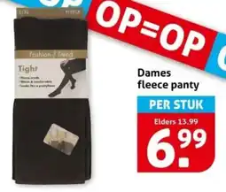 Hoogvliet Dames fleece panty aanbieding
