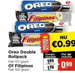 Vomar Voordeelmarkt Oreo Double Rollpack Of Filipinos aanbieding