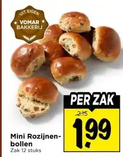 Vomar Voordeelmarkt Mini Rozijnen- bollen aanbieding