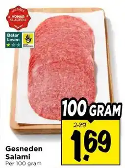 Vomar Voordeelmarkt Gesneden Salami aanbieding