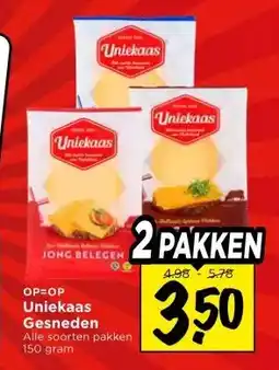 Vomar Voordeelmarkt Uniekaas Gesneden aanbieding