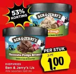 Vomar Voordeelmarkt DIEPVRIES Ben & Jerry's IJs aanbieding