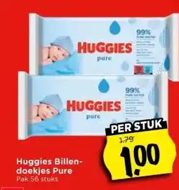 Vomar Voordeelmarkt Huggies Billen- doekjes Pure aanbieding