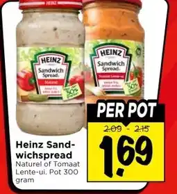 Vomar Voordeelmarkt Heinz Sand- wichspread aanbieding