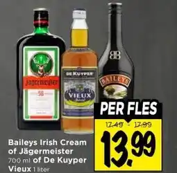 Vomar Voordeelmarkt Baileys Irish Cream of Jägermeister aanbieding