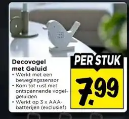 Vomar Voordeelmarkt Decovogel met Geluid aanbieding