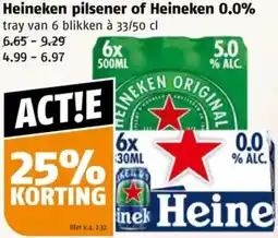 Poiesz Heineken pilsener of Heineken 0.0% aanbieding