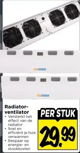 Vomar Voordeelmarkt Radiator- ventilator aanbieding