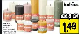 Vomar Voordeelmarkt Bolsius Rustieke Kaars aanbieding