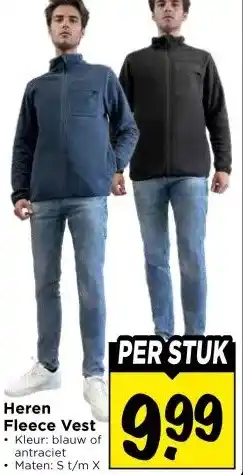 Vomar Voordeelmarkt Heren Fleece aanbieding