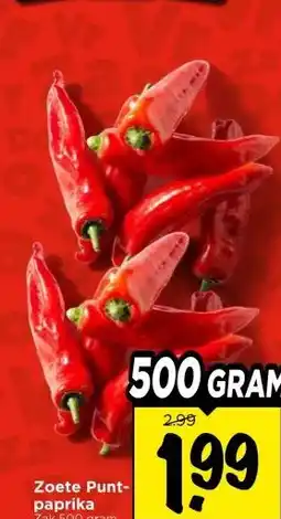 Vomar Voordeelmarkt Zoete Punt- paprika aanbieding