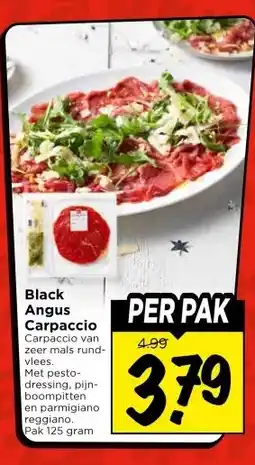 Vomar Voordeelmarkt Black Angus Carpaccio aanbieding