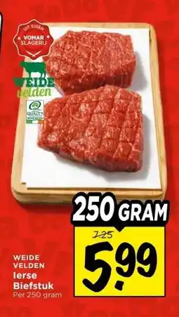 Vomar Voordeelmarkt WEIDE VELDEN lerse Biefstuk aanbieding