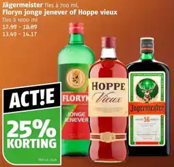 Poiesz Jägermeister, Floryn jonge jenever of Hoppe vieux aanbieding