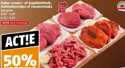 Poiesz Malse runder of kogelbiefstuk, biefstukpuntjes of rundersteaks aanbieding