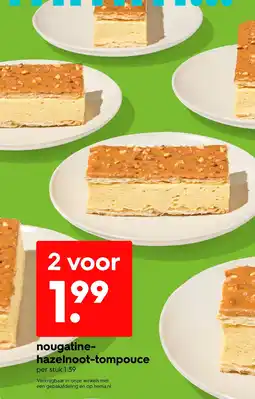 HEMA Nougatine-hazelnoot-tompouce aanbieding
