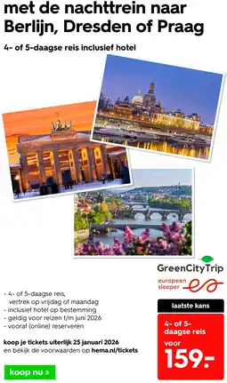 HEMA GreenCityTrip aanbieding