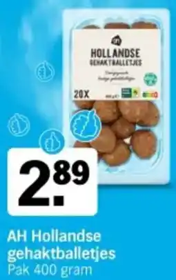 Albert Heijn AH Hollandse gehaktballetjes aanbieding