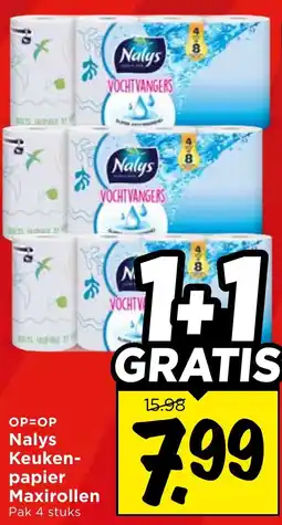 Vomar Voordeelmarkt Nalys Keukenpapier Maxi Rollen aanbieding